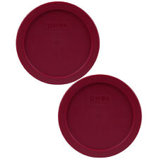 Pyrex 7201-PC Sangria Red Plastic Food Storage Replacement Lid Cover (2-Pack)