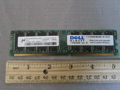 Micron MT16VDDT6464AG-265B1 512MB DDR266 PC2100 184pin CL2.5 Memory for DELL - Image 1 of 2