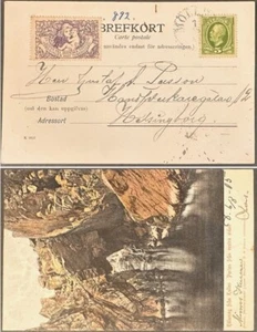 1905 Sweden #56 with 1904 TB seal on Post Card *d - Picture 1 of 3