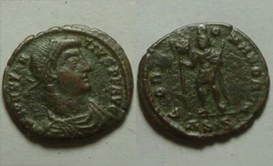 Emperor Constantius globe spear Rare Ancient Roman coin struck under Vetranio - Picture 1 of 6