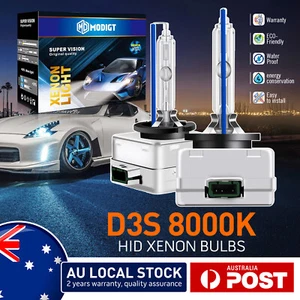 2PCS 8000K D3S Headlight Light Bulbs Globes Xenon HID 66340 66340HBI 42403 42302 - Picture 1 of 8