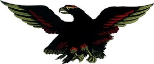 Aufkleber Adler schwarz/rot/gold 310 x 210 mm Sticker Tattoo Auto - Bild 1 von 1