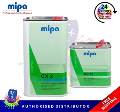 MIPA CX2 HS Express Clearcoat Kit with HS10 Fast Hardener 7.5 Litre Kit