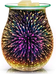 3D Glass Electric Wax Melt Warmer Wax Burner Melter Fragrance Warmer for Home - Picture 1 of 3