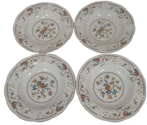 Buckingham Regency Ranmaru 8 inch Fine China bowl Floral With Gold Trim Set Of 4 - Picture 1 of 13