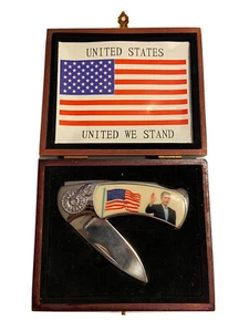 9.11 George W. Bush Collectable Pocket Knife, 7" long. UNITED WE STAND, USA, NIB - Picture 1 of 9
