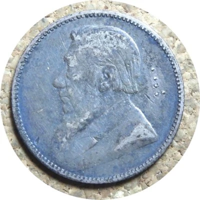 elfo ZAR Sudáfrica 1 chelín 1893 plata guerras bóers fecha clave Foto 1 de 2