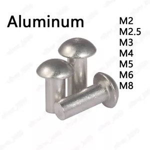 Remaches de cabeza redonda de aluminio DIN660 M2 M2,5 M3 M4 M5 M6 M8 - Imagen 1 de 6