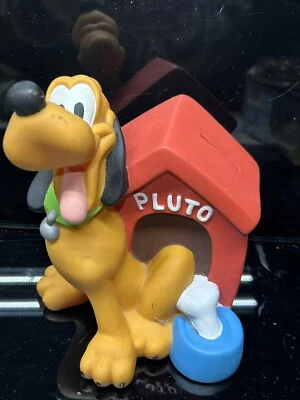 Vintage Disney Pluto Coin Bank PVC - MISSING COIN STOPPER - Image 1 of 3