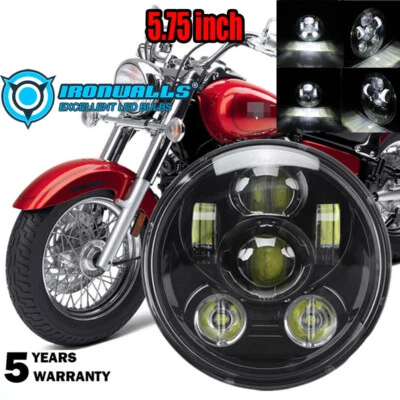 5.75 英寸 5-3/4 英寸投影仪 LED 车头灯透明适用于雅马哈 V-Star XVS 650 950 1100 — 第 1/4 张图片