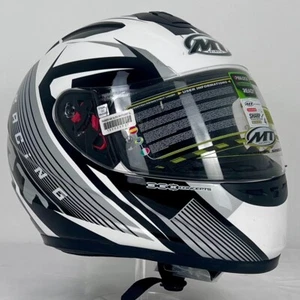MT Thunder Axe White/Grey Extra Large Motorcycle Full Face Helmet ex-display - Picture 1 of 8