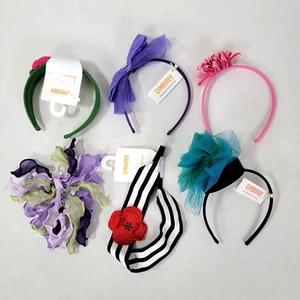 Lot of 6 Gymboree Hair Accessories NEW 5 Headband 1 Ponytail Holder Pink tagless - Picture 1 of 7
