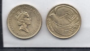 GB - Coin  (C120)  Elizabeth -  1995 -  £2 - Dove of Peace - Picture 1 of 1