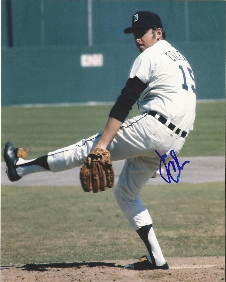 FOTO DE ACCIÓN FIRMADA AUTOGRAFIADA DE TIGRES DE DETROIT DE JOE COLEMAN 8X10 CON CERTIFICADO DE AUTENTICIDAD Foto 1 de 1