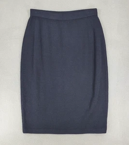 Gonna in maglia St. John Basics Santana taglia 8 nera mini maglione di design a matita - Foto 1 di 7