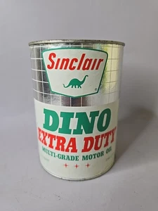 Olio motore Sinclair Dino Extra Duty vintage quarto lattina di cartone completamente sigillata - Foto 1 di 8