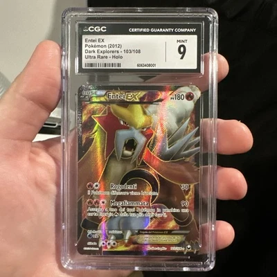 POKEMON DARK EXPLORERS ENTEI EX #103 FULL ART HOLO FOIL CGC 9 ITALIAN BW ERA 🔥 - Image 1 of 4
