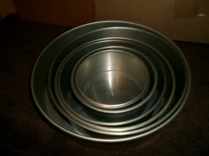 6 Wilton Performance 3" tiefe Kuchenformen 6", 7", 9", 10", 12", 14", gebraucht guter Zustand - Bild 1 von 8