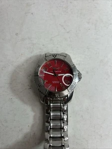 Reloj Automático Suizo Corvette Vintage Esfera Roja (Cristal Roto) - Imagen 1 de 11