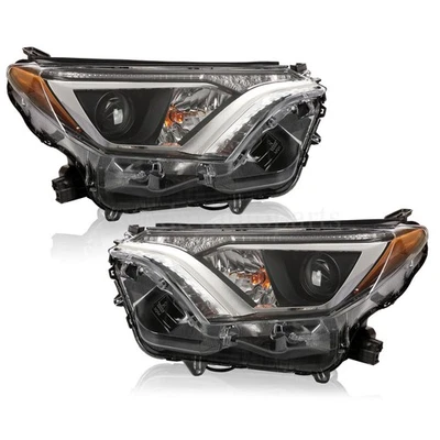 Fit For 2016 2017 2018 Toyota Rav4 Halogen Projector Headlights LH&RH Left+Right - Image 1 of 4