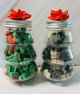 La cera de Navidad se derrite, juego de 2, contenedores de árboles, regalos navideños, ideas de regalos - Imagen 1 de 5