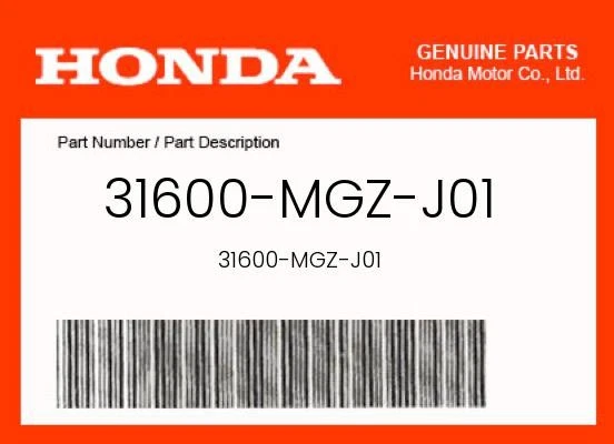 Honda Genuine 31600-Mgz-J01 - 31600-Mgz-J01 - Image 1 of 4