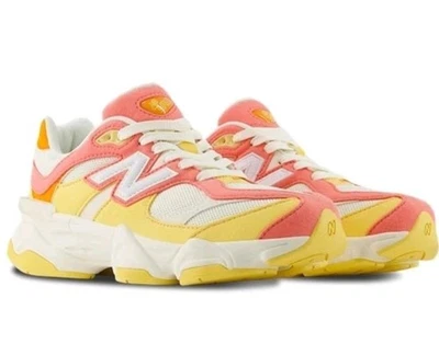 New Balance 9060 (GS) Florescent Orange/Red/Yellow Big Kids Size 1.5 - Image 1 of 4