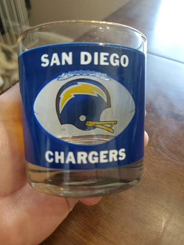 70's Vintage San Diego Chargers Houze Art NFL Whiskey Tumbler Cover