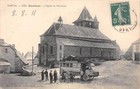 CPA 15 RAULHAC L'EGLISE ET L'AUTOBUS