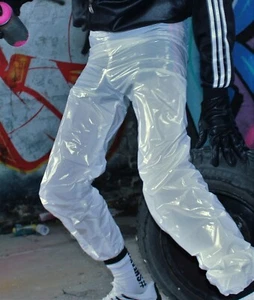 RODSPOT Lack Hose WHITE slightly transparent Spiegelglanz very shiny Nylon Pants - Bild 1 von 15
