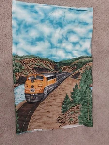 Tori Richard Ltd Fabric Panel - Western Pacific Feather River Train - 44"x112" - Picture 1 of 1