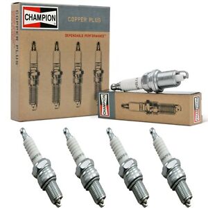 4 Champion Copper Spark Plugs Set for PONTIAC T1000 1981-1987 L4-1.6L