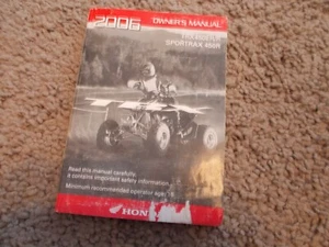 2006 Honda TRX 450R / 450ER Owners Manual - Foto 1 di 3