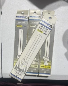 Werner Lamps Twin Tube 3500k Pro 9W 580 Lumens Base G23 4 Pack - Picture 1 of 2