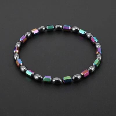 Natural Hematite Beads Magnetic Bracelet for Weight Loss Handmade - Image 1 of 4