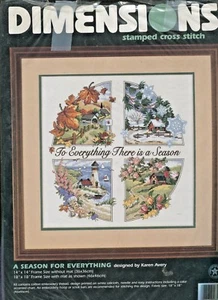 Dimensions A Season For Everything Stamped Cross Stitch Kit Complete - Picture 1 of 2
