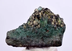 2.1cms GEMA CRISTAL ESMERALDA PIRITA COLOMBIA MINERAL ESPÉCIMEN EB63 - Imagen 1 de 7
