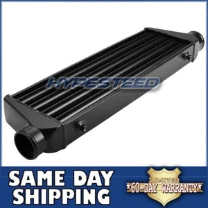 2.5" I/O UNIVERSAL TURBO INTERCOOLER FRONT OR TOP MOUNT 27X7X2.5 ALUMINUM BLACK - Picture 1 of 4