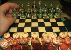 NEW UZBEKISTAN WOOD  CHESS  HAND PAINTED # 8636 - Picture 1 of 3