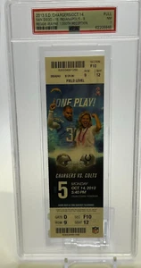 14.10.2013 Reggie Wayne 1.000th Reception NFL Chargers Colts PSA Ticket POP 4 - Bild 1 von 4