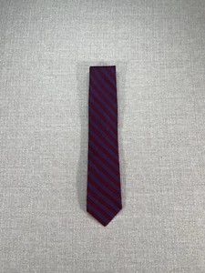 Cravatta Oxford da uomo rossa a righe stile classico - Foto 1 di 2