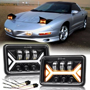 Par de faros LED 4x6" haz H4666 para Pontiac Firebird 1991-1997 Trans Sport - Imagen 1 de 20
