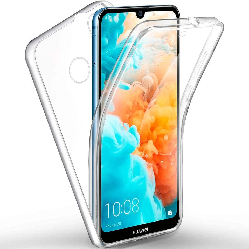 WISAM Huawei Y6 2019 / Y6 Pro 2019 Full Cover Silikon TPU 360° Transparent Schutzhülle