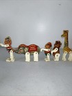FISHER PRICE #902 Junior CIRCUS LOT of 5 vintage 1962-63 WOODEN jointed FIGURES