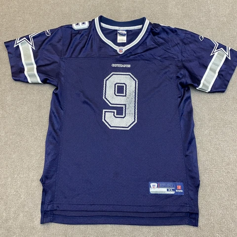 Tony Romo Dallas Cowboys Jersey Boys Kids Size XL (18-20) Youth NFL Blue #9 Cover