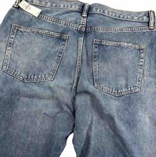 Neu mit Etikett Gap 90er Jahre Original gerade Passform Herrenjeans 33x32 Medium Wash Distressed Baumwolle