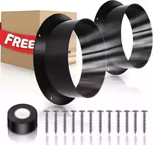 6Inch Duct Flanges,6 Inch Duct Connector,Plastic Straight Pipe Flange 2 Pack for - Picture 1 of 2