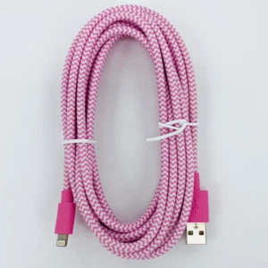 MFI Certified Braided Lightning to USB Power Charging Cable 10Ft iPhone iPad - Picture 1 of 5