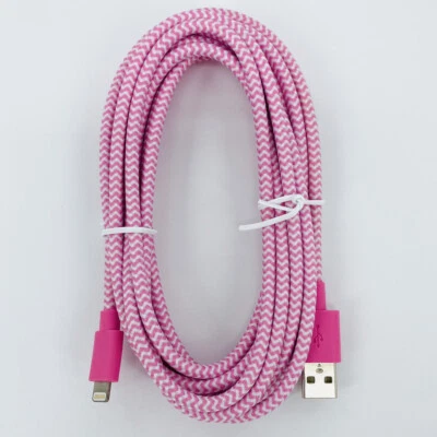 MFI Certified Braided Lightning to USB Power Charging Cable 10Ft iPhone iPad - Image 1 of 4