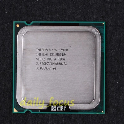 Intel Celeron E3400 SLGTZ 2.6 GHz AT80571RG0641ML CPU Processor LGA 775 800 MHz - Image 1 of 2